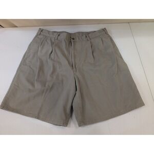 Brooks Brothers Pleated Khaki Shorts Mens Size 38 Cotton Casual Chino All Cotton